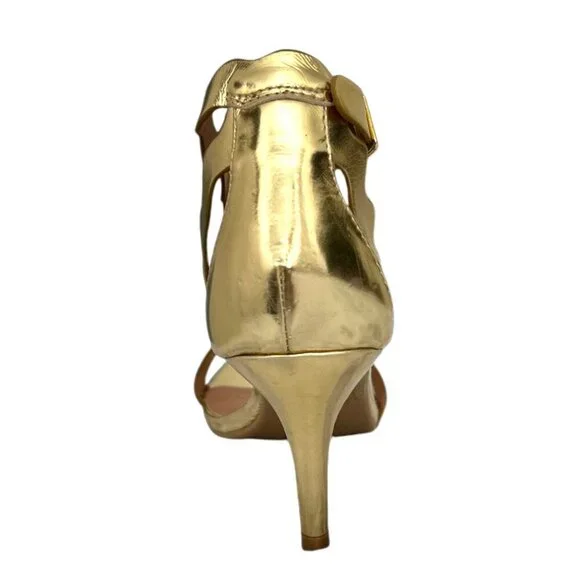 CHINESE LAUNDRY RUBIE Women's Gold Heel Dress Sandals - Picture 3 of 6